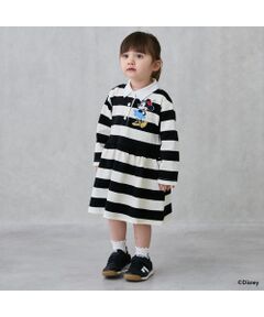 petit main / プティマイン ミニ丈・ひざ丈ワンピース | 【Disney】ﾗｶﾞｰ長袖ﾜﾝﾋﾟｰｽ