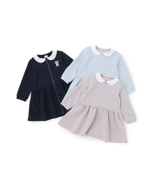 petit main / プティマイン ミニ丈・ひざ丈ワンピース | 【ﾊﾞﾚｴ】前あき衿ﾜﾝﾋﾟｰｽ | 詳細17