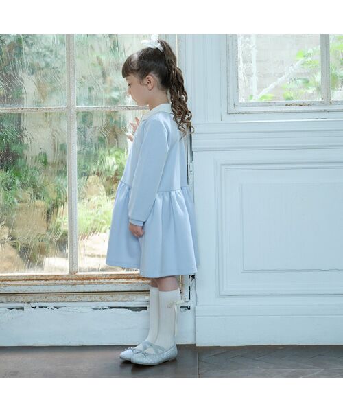 petit main / プティマイン ミニ丈・ひざ丈ワンピース | 【ﾊﾞﾚｴ】前あき衿ﾜﾝﾋﾟｰｽ | 詳細4