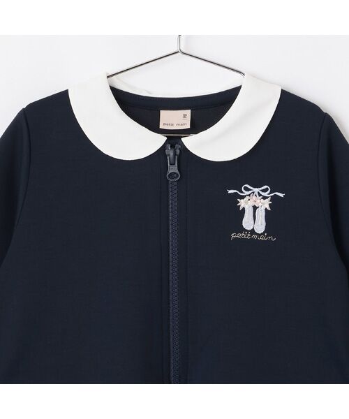 petit main / プティマイン ミニ丈・ひざ丈ワンピース | 【ﾊﾞﾚｴ】前あき衿ﾜﾝﾋﾟｰｽ | 詳細9