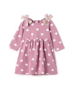 petit main / プティマイン ミニ丈・ひざ丈ワンピース | 【GOODPRICE】柄ﾘﾎﾞﾝｶｯﾄﾜﾝﾋﾟｰｽ