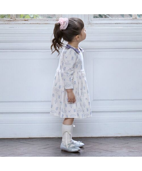 petit main / プティマイン ミニ丈・ひざ丈ワンピース | 【GOODPRICE】柄ﾘﾎﾞﾝｶｯﾄﾜﾝﾋﾟｰｽ | 詳細1