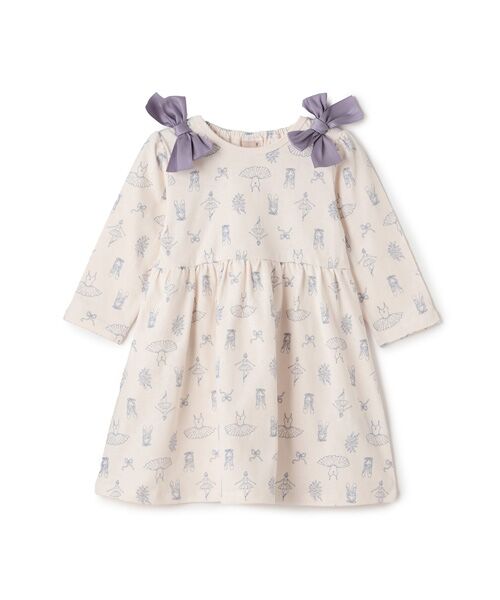 petit main / プティマイン ミニ丈・ひざ丈ワンピース | 【GOODPRICE】柄ﾘﾎﾞﾝｶｯﾄﾜﾝﾋﾟｰｽ | 詳細3