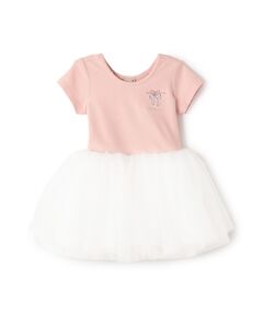 petit main / プティマイン ミニ丈・ひざ丈ワンピース | 【ﾊﾞﾚｴ】ﾁｭｰﾙﾜﾝﾋﾟｰｽ