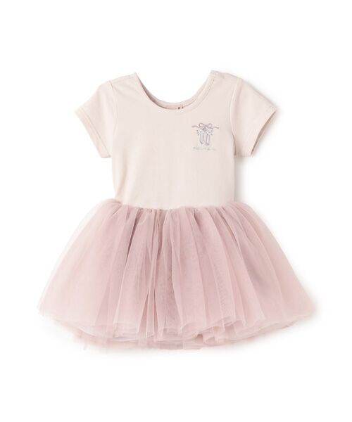 petit main / プティマイン ミニ丈・ひざ丈ワンピース | 【ﾊﾞﾚｴ】ﾁｭｰﾙﾜﾝﾋﾟｰｽ | 詳細4