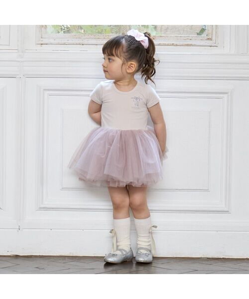 petit main/プティマイン 【ﾊﾞﾚｴ】ﾁｭｰﾙﾜﾝﾋﾟｰｽ L･ﾋﾟﾝｸ 130