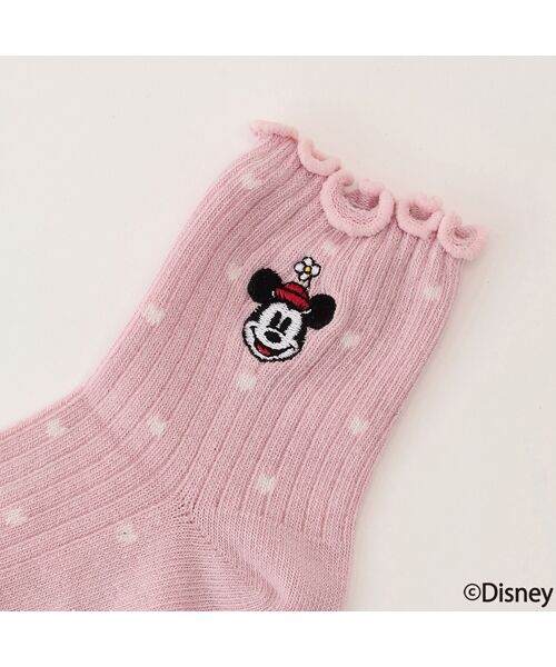 petit main / プティマイン ソックス | 【Disney】ﾐﾆｰ刺繍靴下 | 詳細1