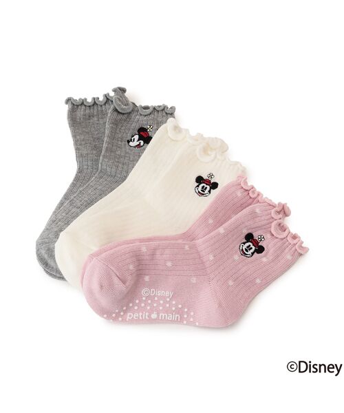 petit main / プティマイン ソックス | 【Disney】ﾐﾆｰ刺繍靴下 | 詳細4