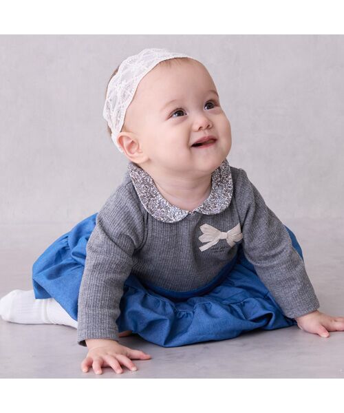 petit main / プティマイン ロンパース | 襟付きﾊﾞﾙｰﾝSKﾛﾝﾊﾟｰｽ | 詳細1