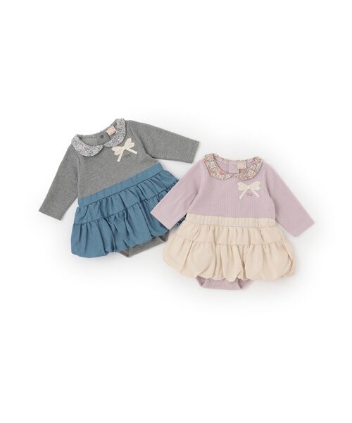 petit main / プティマイン ロンパース | 襟付きﾊﾞﾙｰﾝSKﾛﾝﾊﾟｰｽ | 詳細14