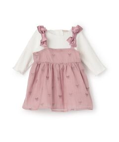 petit main / プティマイン ロンパース | ﾘﾎﾞﾝ刺繍OPｾｯﾄｱｯﾌﾟ