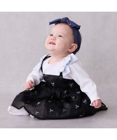 petit main / プティマイン ロンパース | ﾘﾎﾞﾝ刺繍OPｾｯﾄｱｯﾌﾟ