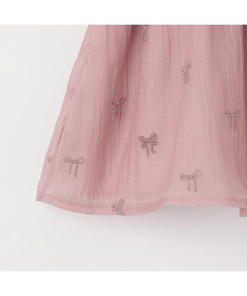 petit main / プティマイン ロンパース | ﾘﾎﾞﾝ刺繍OPｾｯﾄｱｯﾌﾟ | 詳細6