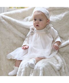 petit main / プティマイン ロンパース | お花ﾁｭｰﾙ長袖OPｾｯﾄ