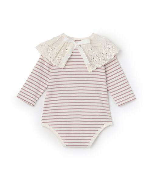 petit main / プティマイン ロンパース | ﾚｰｽｽﾀｲ付きﾛﾝﾊﾟｰｽ | 詳細1