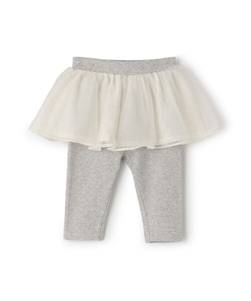 petit main/プティマイン ｽｶｰﾄ付きﾚｷﾞﾝｽ ｱｲﾎﾞﾘ- 80