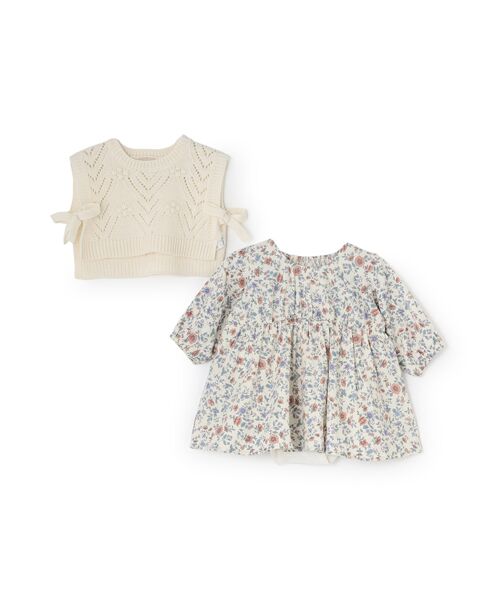 petit main / プティマイン ベビー・キッズウエア | 【ﾘﾝｸ】ﾍﾞｽﾄ付きOPｾｯﾄｱｯﾌﾟ | 詳細4