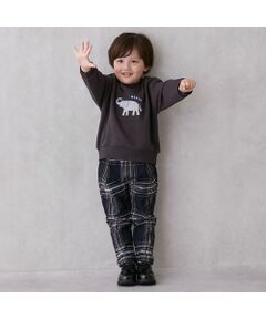 petit main / プティマイン その他パンツ | チェックストレッチパンツ