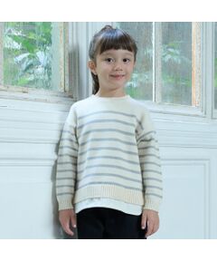 petit main / プティマイン ニット・セーター | 【ウォッシャブル】ボーダーニット