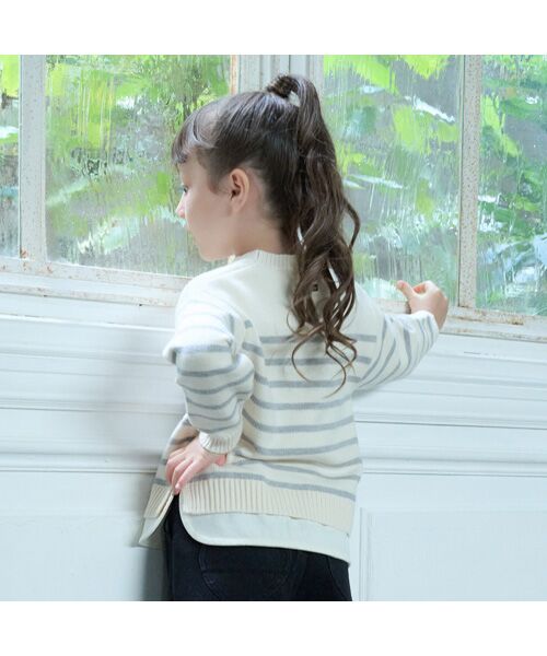 petit main / プティマイン ニット・セーター | 【ウォッシャブル】ボーダーニット | 詳細1
