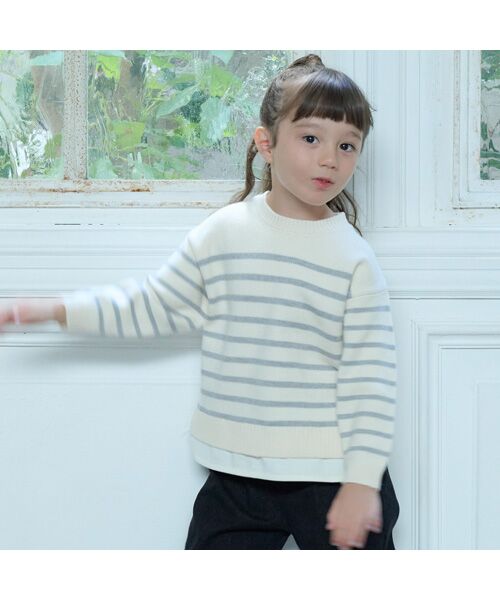 petit main / プティマイン ニット・セーター | 【ウォッシャブル】ボーダーニット | 詳細3