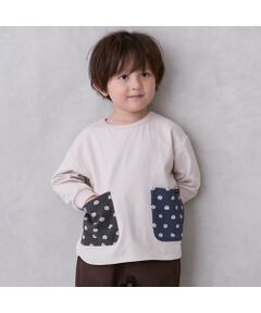 petit main / プティマイン Tシャツ | 【ｵｰｶﾞﾆｯｸ】ﾎﾟｹｯﾄ長袖Tｼｬﾂ