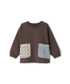 petit main / プティマイン Tシャツ | 【ｵｰｶﾞﾆｯｸ】ﾎﾟｹｯﾄ長袖Tｼｬﾂ