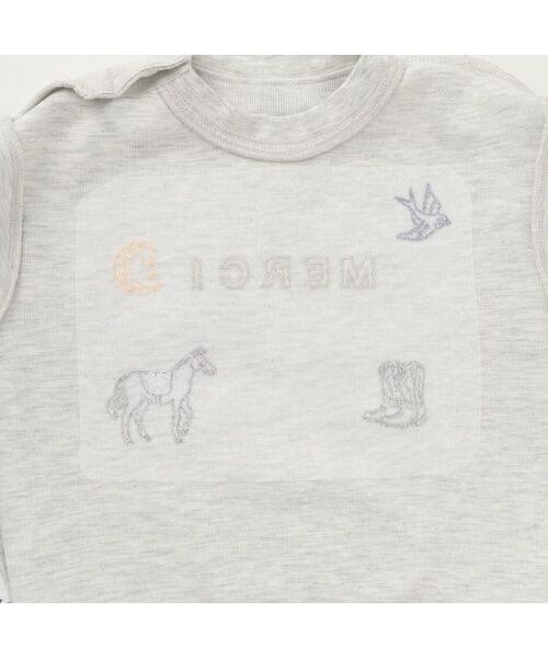 petit main / プティマイン Tシャツ | ロゴモチーフ接結長袖Tシャツ | 詳細10