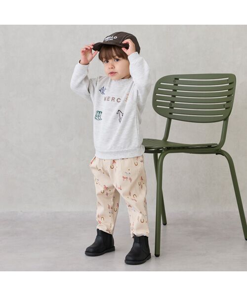 petit main / プティマイン Tシャツ | ロゴモチーフ接結長袖Tシャツ | 詳細4