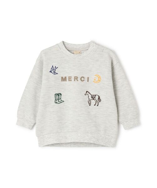 petit main / プティマイン Tシャツ | ロゴモチーフ接結長袖Tシャツ | 詳細6