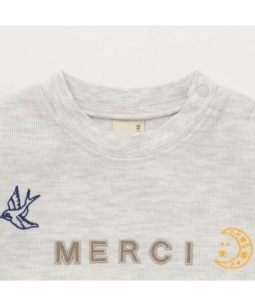 petit main / プティマイン Tシャツ | ロゴモチーフ接結長袖Tシャツ | 詳細8