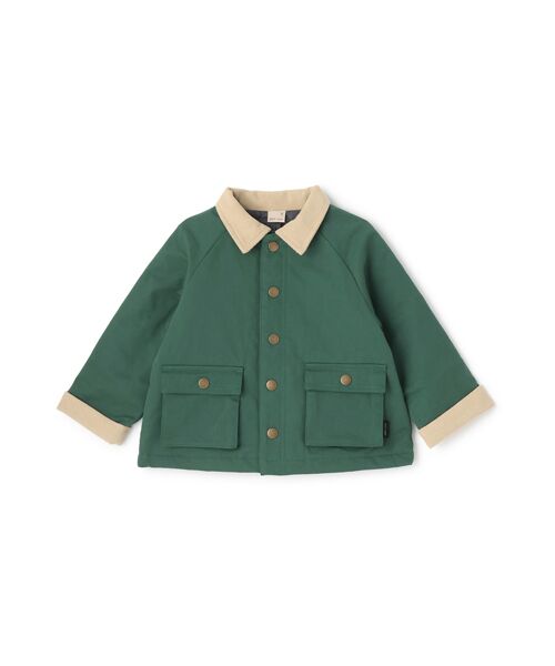 petit main/プティマイン ﾂｲﾙ中綿入りﾀﾞｽﾀｰｺｰﾄ ｸﾞﾘ-ﾝ 90