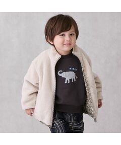 petit main / プティマイン ブルゾン | 【撥水加工】柄×ボアブルゾン