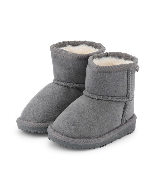 petit main/プティマイン 【撥水】ムートンブーツ ブル-グレ- 17