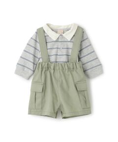 petit main / プティマイン ベビー・キッズウエア | ｻｽ付きｶｰｺﾞﾊﾟﾝﾂｾｯﾄ