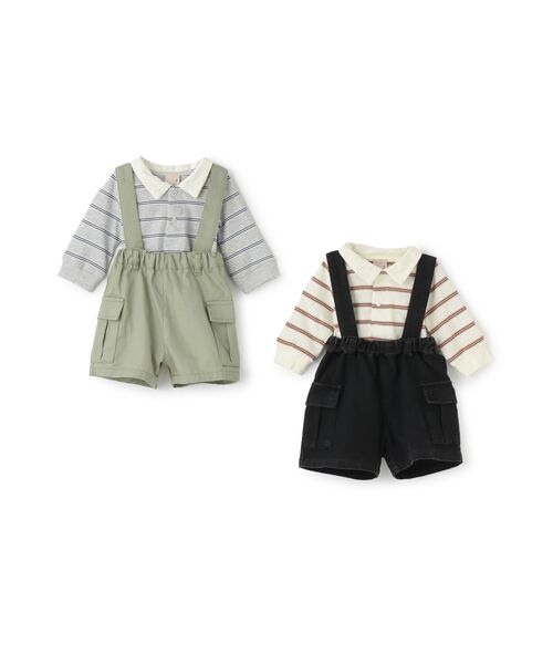 petit main / プティマイン ベビー・キッズウエア | ｻｽ付きｶｰｺﾞﾊﾟﾝﾂｾｯﾄ | 詳細9