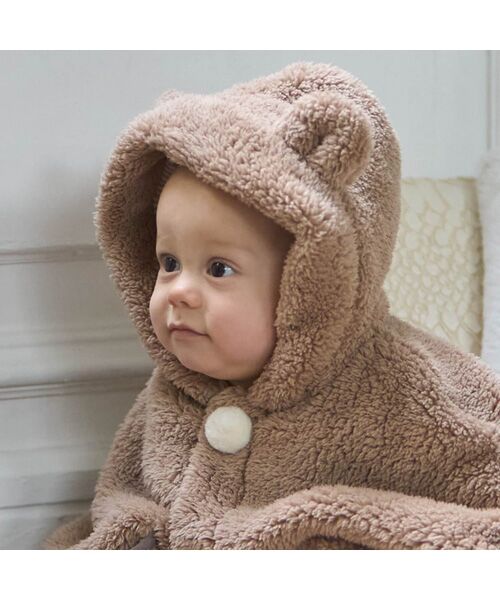 petit main / プティマイン ベビー・キッズウエア | 【抗菌防臭】2WAYアニマルボアケープ | 詳細2