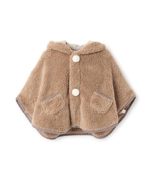 petit main / プティマイン ベビー・キッズウエア | 【抗菌防臭】2WAYアニマルボアケープ | 詳細3