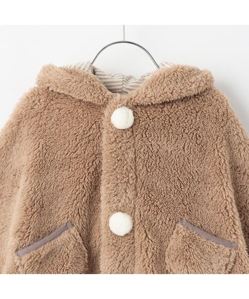 petit main / プティマイン ベビー・キッズウエア | 【抗菌防臭】2WAYアニマルボアケープ | 詳細6