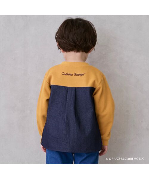 petit main / プティマイン Tシャツ | 【おさるのｼﾞｮｰｼﾞ】接結ｱｯﾌﾟﾘｹ長袖Tｼｬﾂ | 詳細1