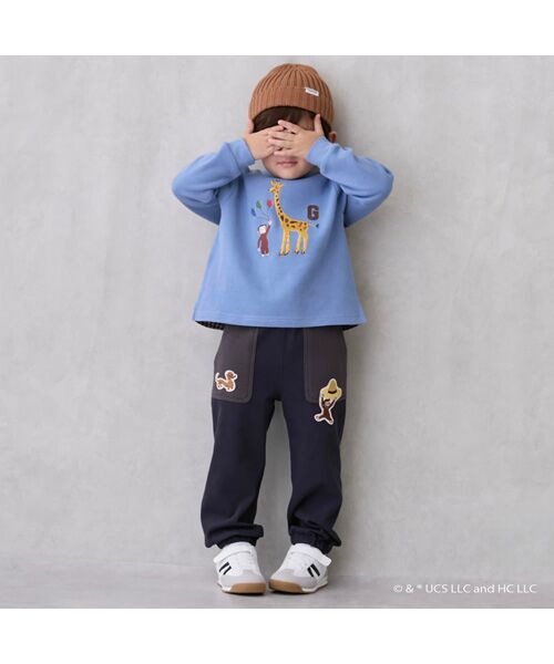 petit main / プティマイン Tシャツ | 【おさるのｼﾞｮｰｼﾞ】接結ｱｯﾌﾟﾘｹ長袖Tｼｬﾂ | 詳細7