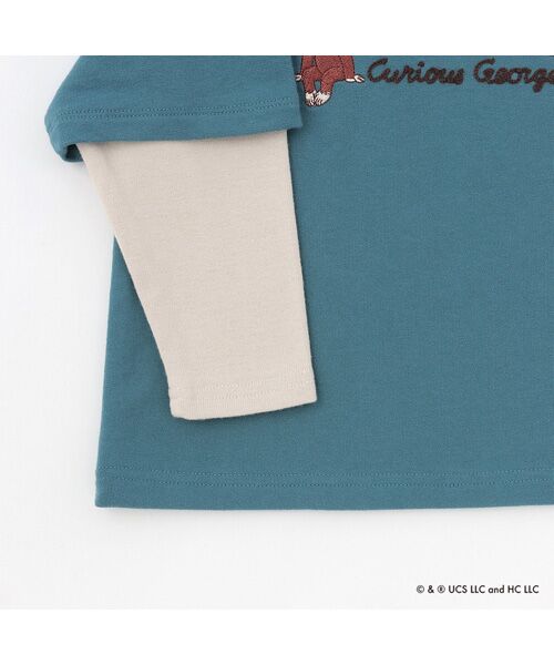 petit main / プティマイン スウェット | 【おさるのｼﾞｮｰｼﾞ】重ね着長袖ﾄﾚｰﾅｰ | 詳細10