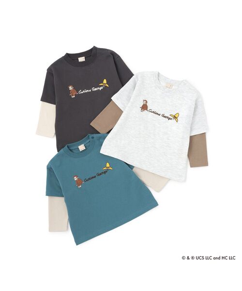 petit main / プティマイン スウェット | 【おさるのｼﾞｮｰｼﾞ】重ね着長袖ﾄﾚｰﾅｰ | 詳細15