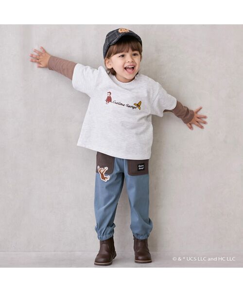 petit main / プティマイン スウェット | 【おさるのｼﾞｮｰｼﾞ】重ね着長袖ﾄﾚｰﾅｰ | 詳細4