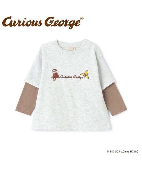 petit main / プティマイン スウェット | 【おさるのｼﾞｮｰｼﾞ】重ね着長袖ﾄﾚｰﾅｰ | 詳細5