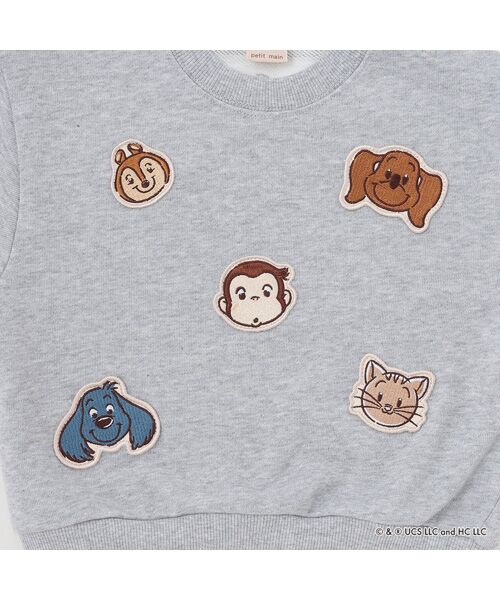 petit main / プティマイン スウェット | 【おさるのジョージ】フェイスワッペントレーナー | 詳細11