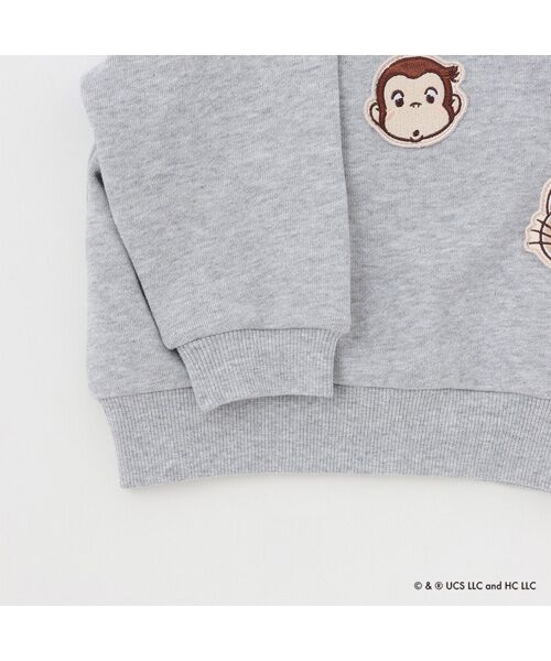 petit main / プティマイン スウェット | 【おさるのジョージ】フェイスワッペントレーナー | 詳細12