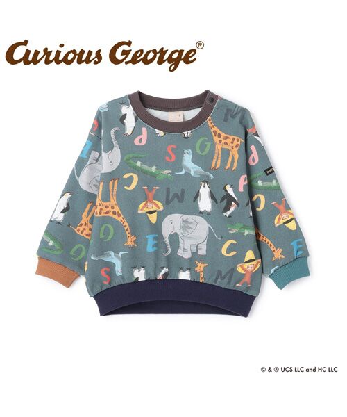 petit main / プティマイン スウェット | 【おさるのジョージ】総柄トレーナー | 詳細8