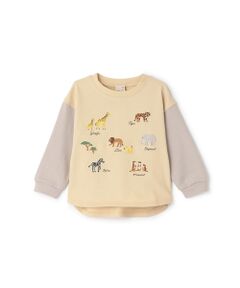 petit main / プティマイン Tシャツ | 動物刺繍長袖Tｼｬﾂ