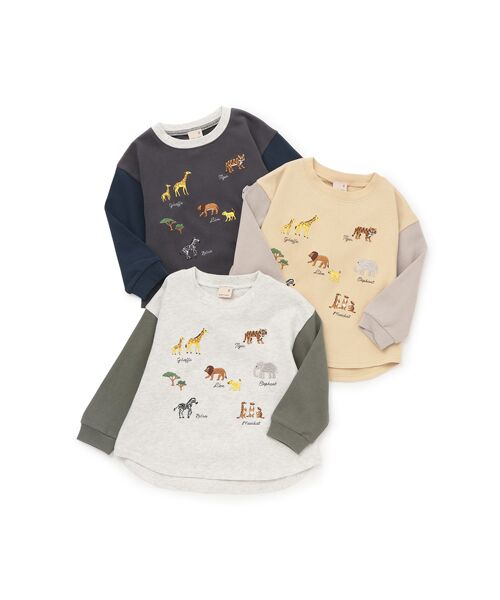 petit main / プティマイン Tシャツ | 動物刺繍長袖Tシャツ | 詳細11